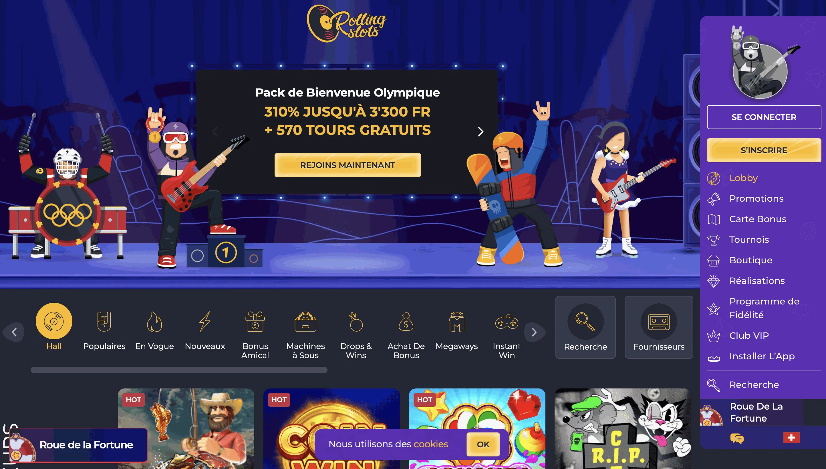 RollingSlots casino lobby rolling-slots-lobby